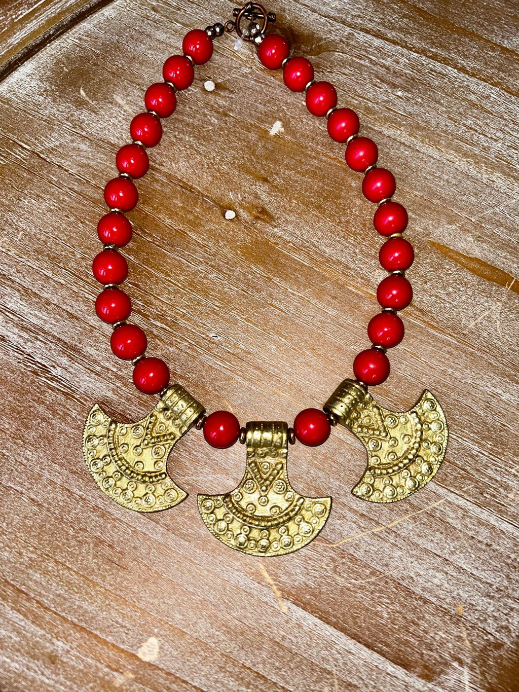 The Scarlet Warrior Statement Necklace - One Of A Kind