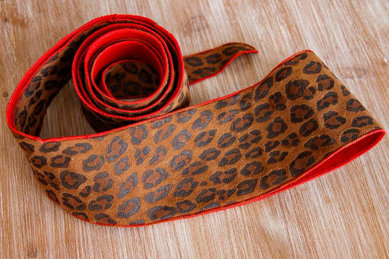 Cheetah Print Reversible Wrap Belt