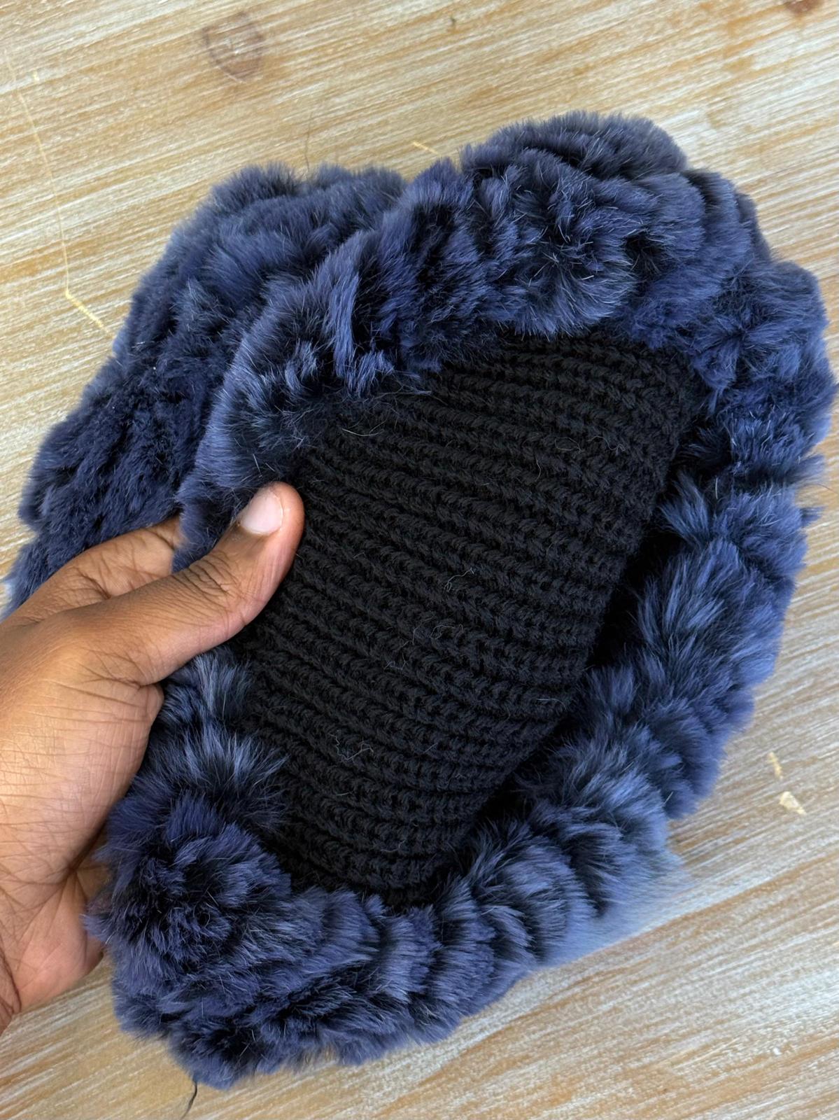 Indigo Blue fur hat