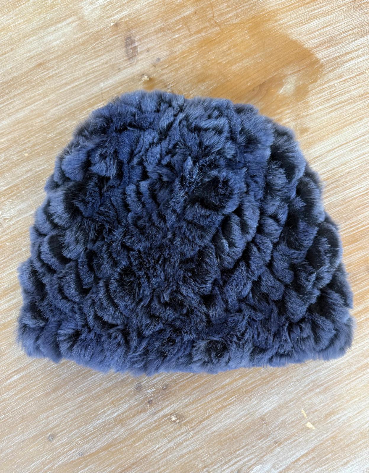 Indigo Blue fur hat