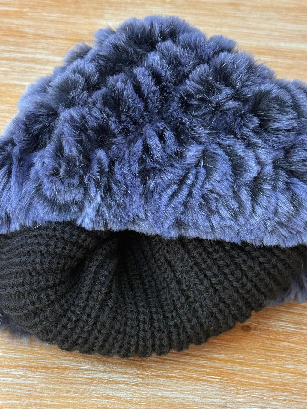 Indigo Blue fur hat