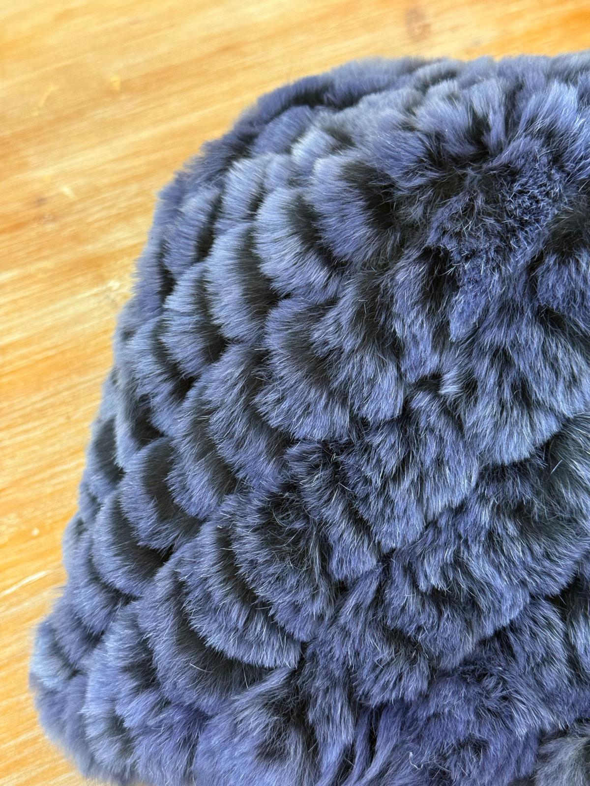 Indigo Blue fur hat