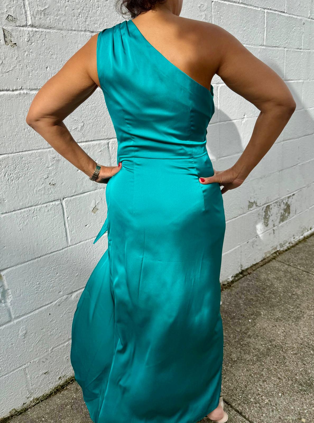 Tantalizing Teal One Shoulder