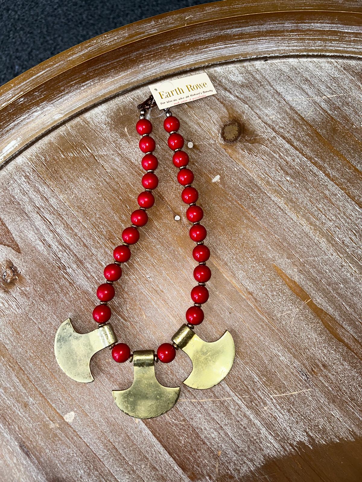 The Scarlet Warrior Statement Necklace - One Of A Kind