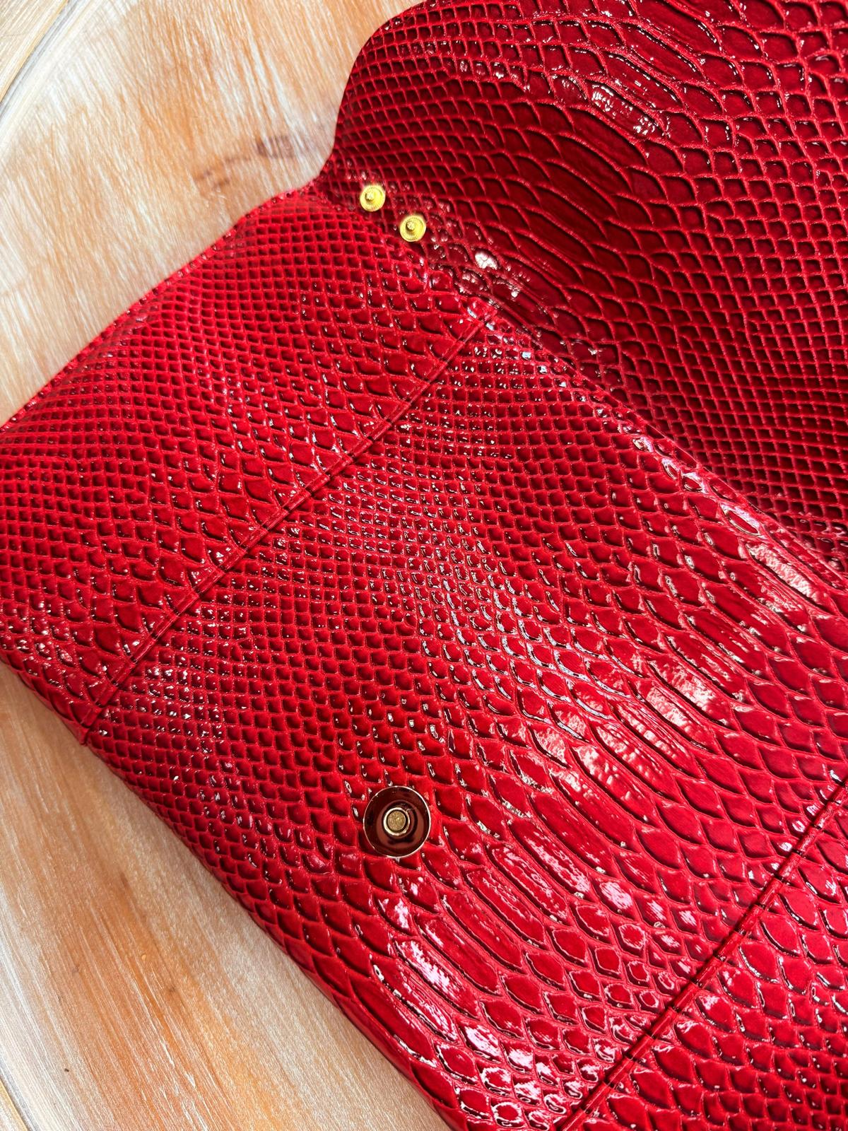 Candy Apple Red Apple Oversized Clutch Purse