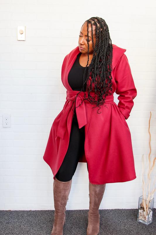 Mona Coat Dress Fig color image 2